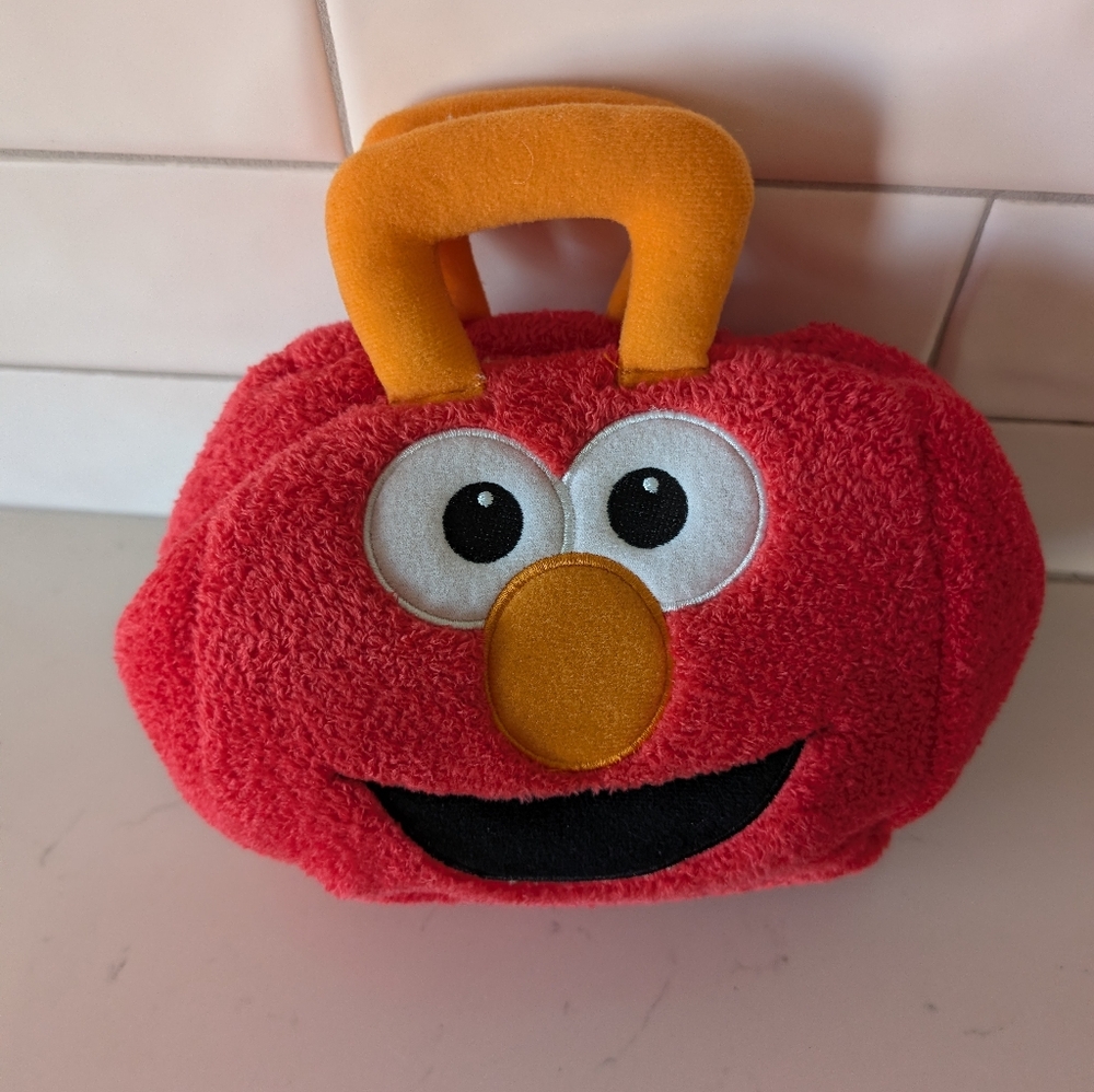 Gund Sesame Street Elmo Red Plush Bag Orange Handle Checkup Play Bag